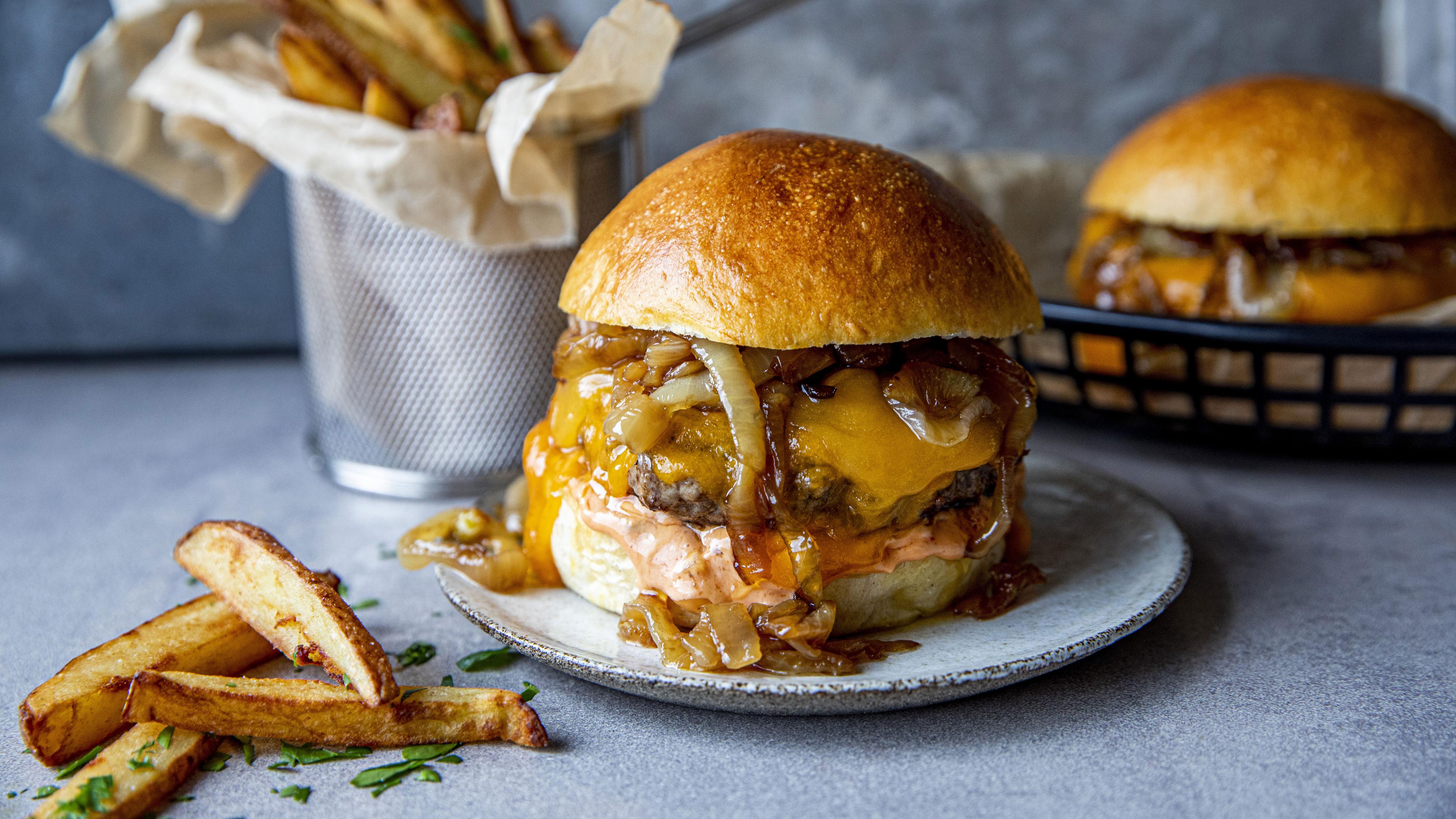 Burger On Plate