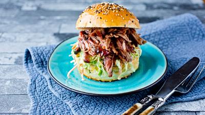 Pulled pork-burger