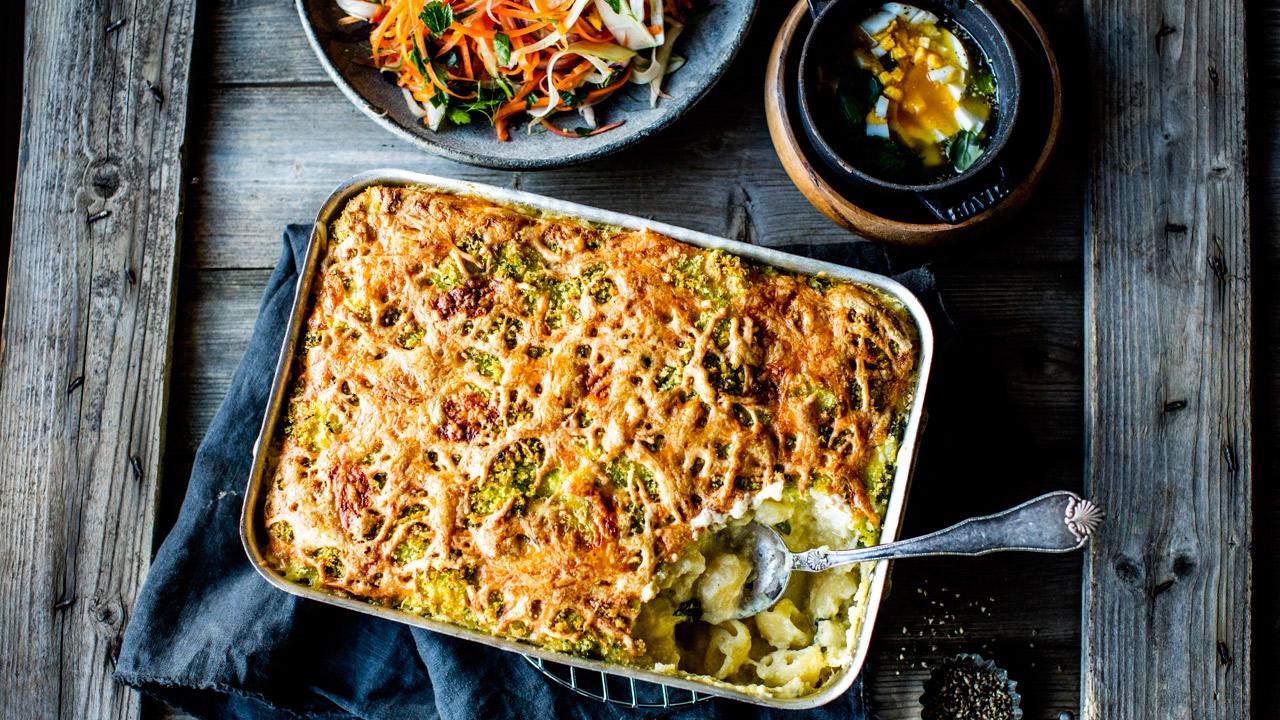 Fiskegrateng med godt tilbehør