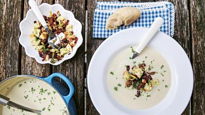 Blomkålsuppe med bacon