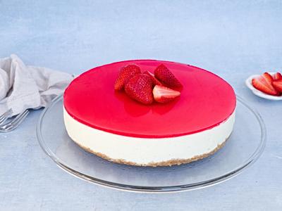 Ostekake med gelélokk