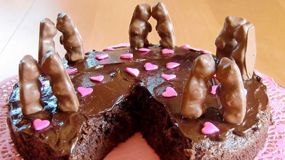 Saftig sjokoladekake med bamsemums