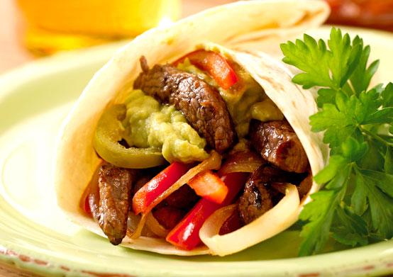 Fajitas med biffstrimler