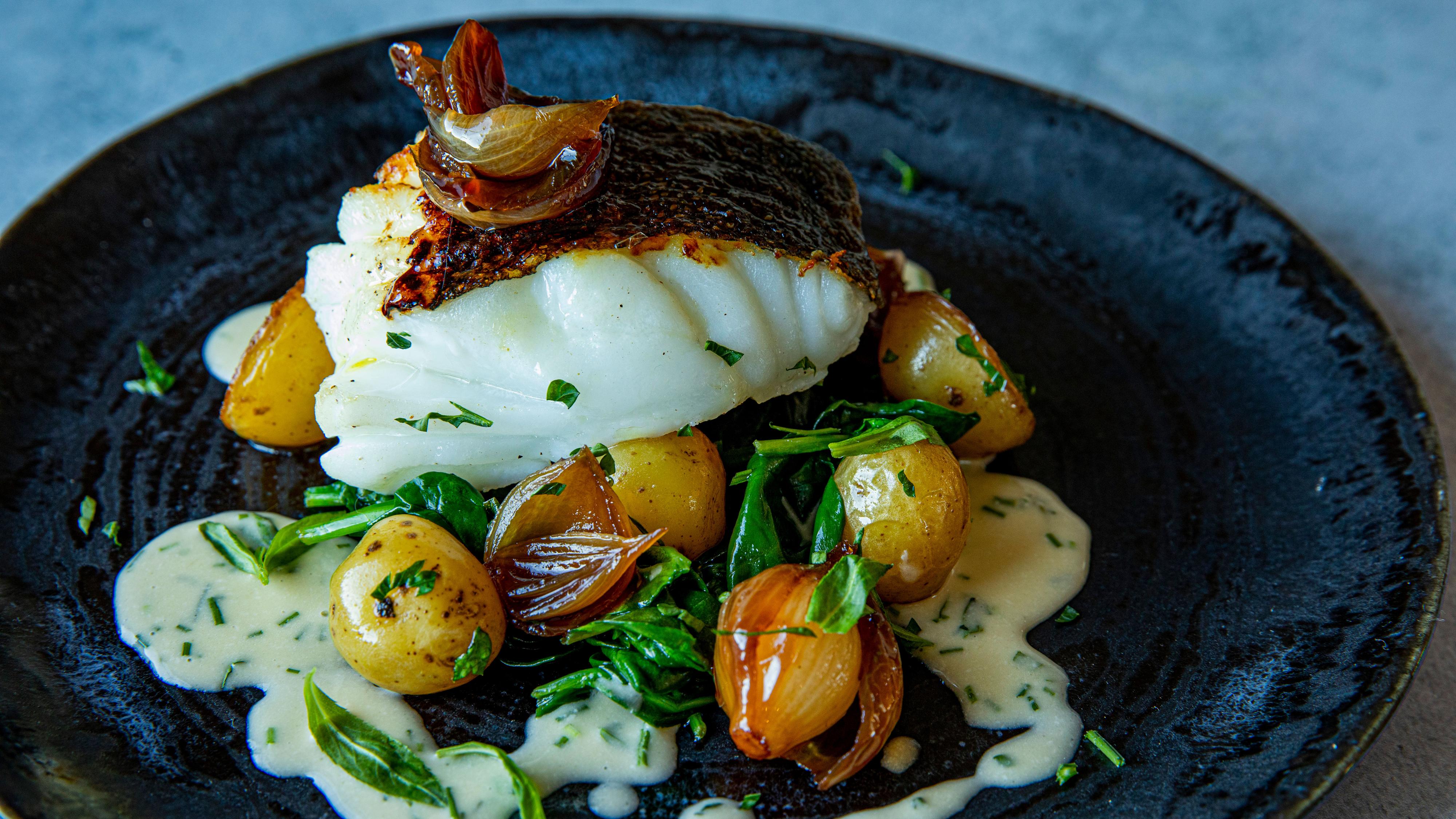 Skrei Med Potet- Og Gulrotmos