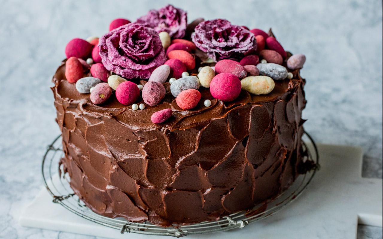 Sjokoladekake med trøffelkrem