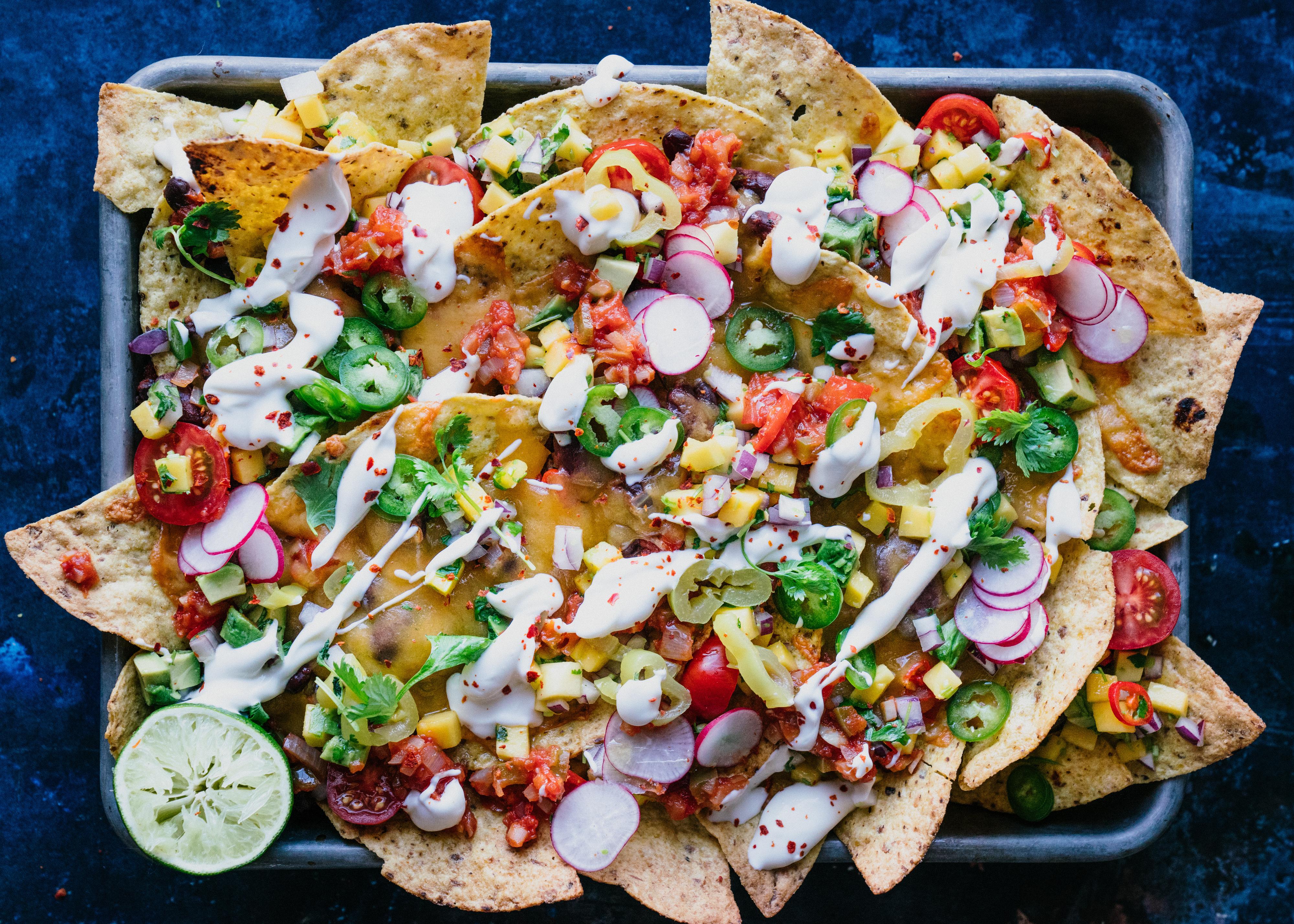 Vegetarnachos med masse grønnsaker