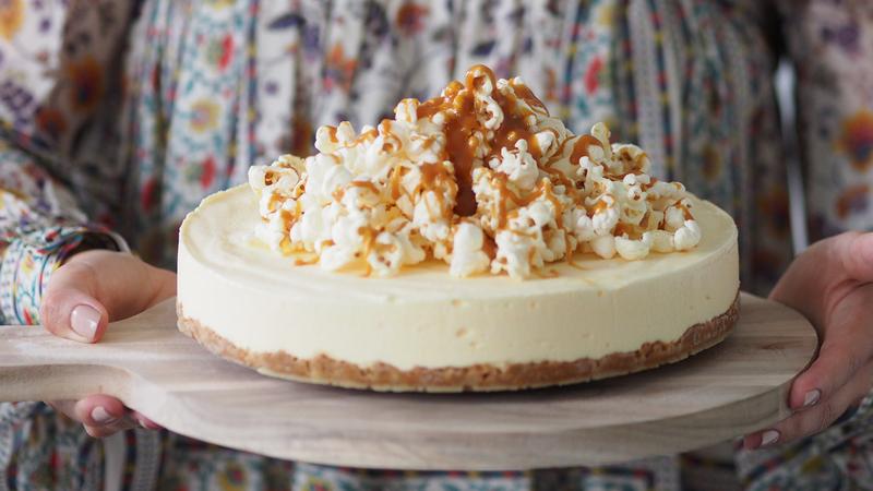 Osteiskake Med Popcorn