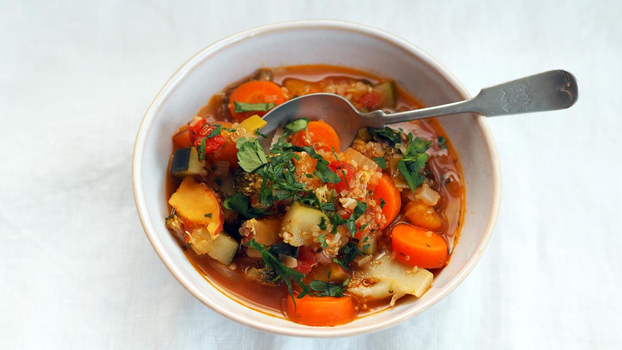 Lapskaus med grønnsaker og quinoa