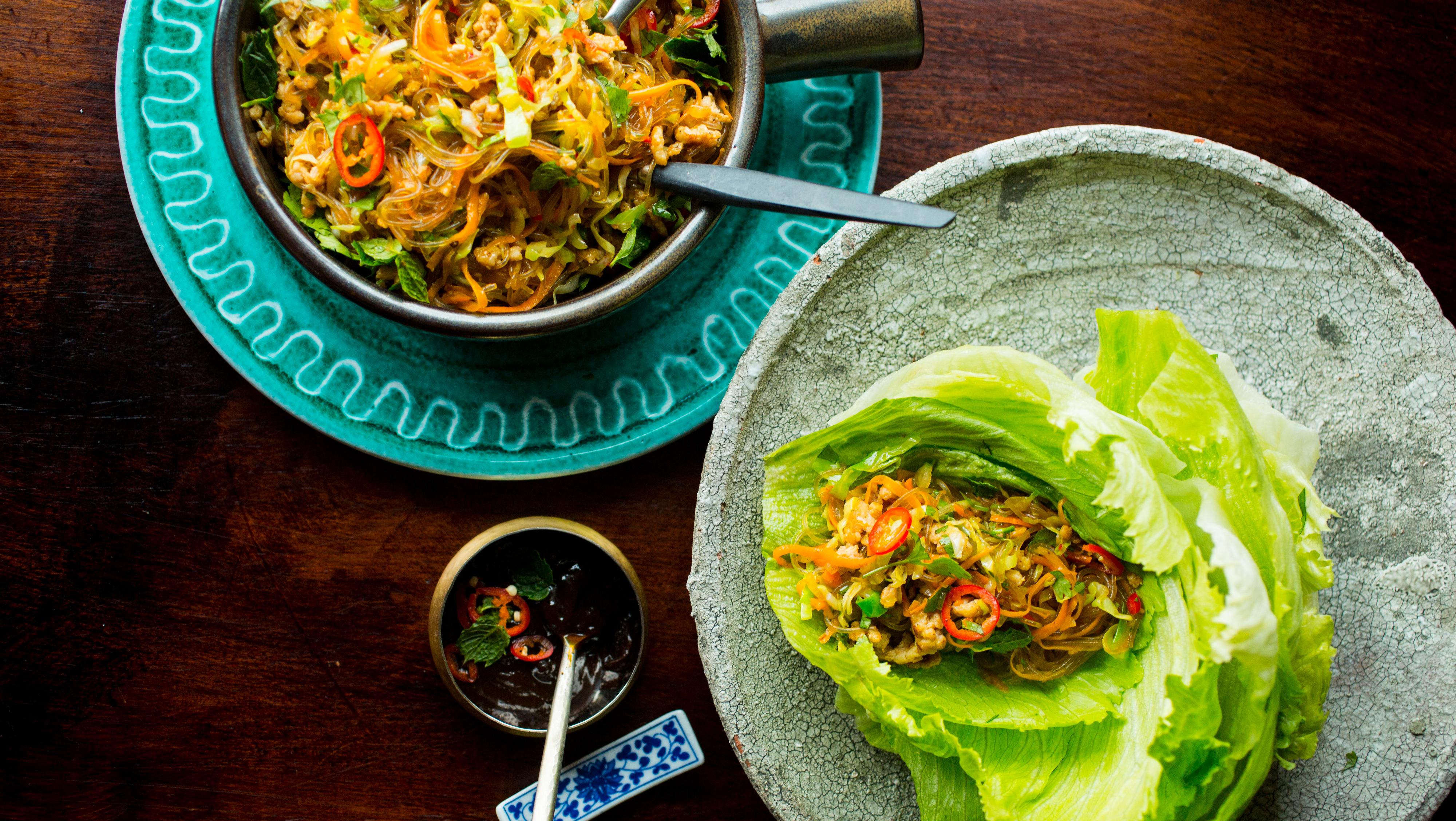Vårrull i salatwraps